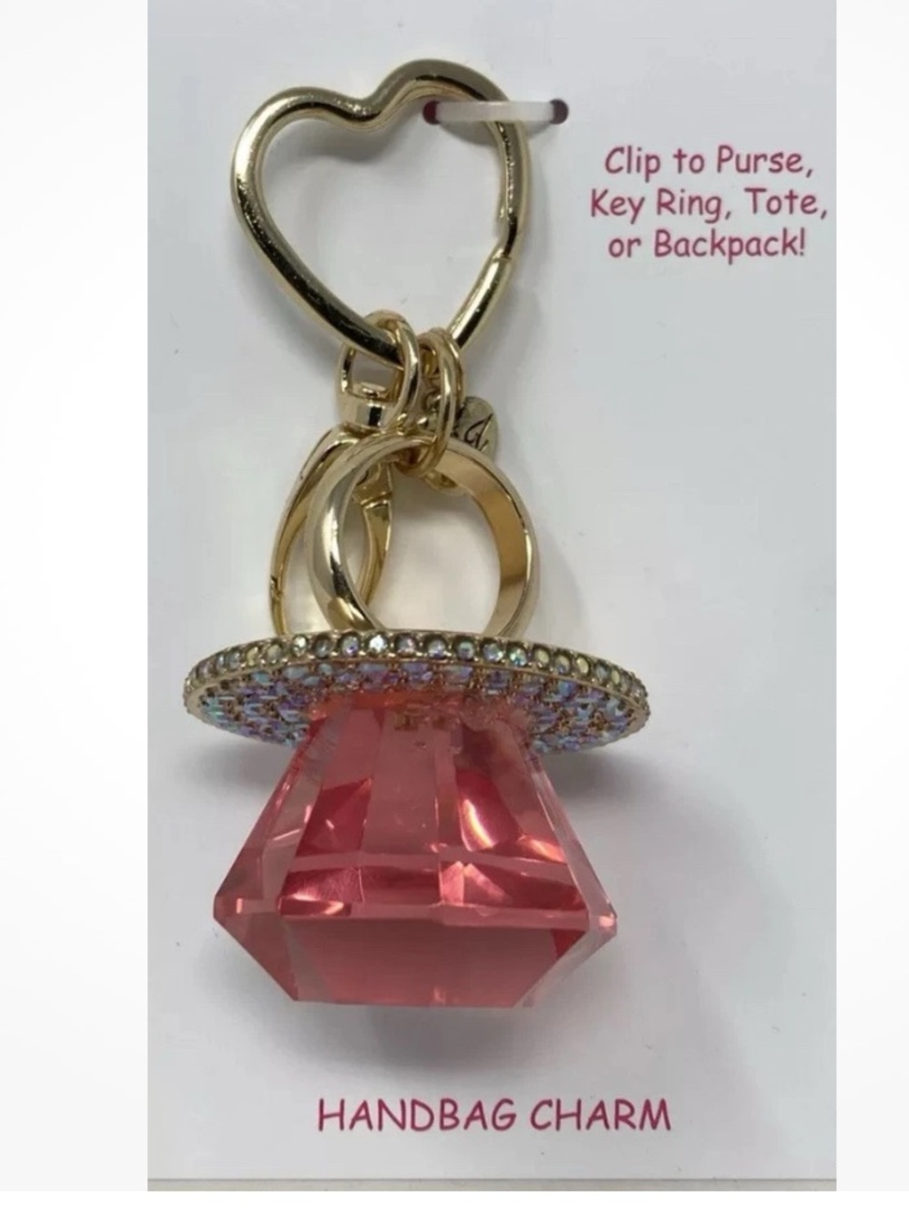 Betsey Johnson Ring Pop Bag Charm Keychain charm new
